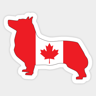 Swedish Vallhund Canada Flag Filled Sticker